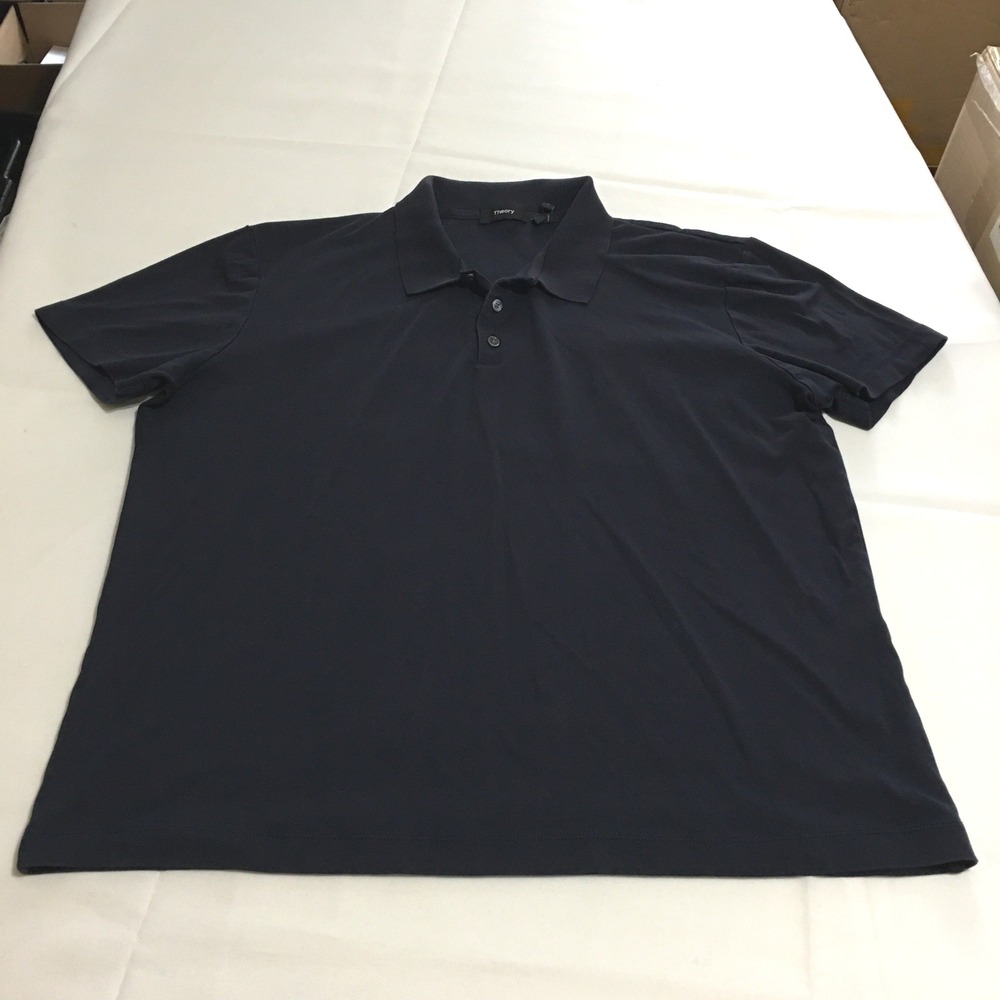 Theory Men's Polo Shirt Navy Blue